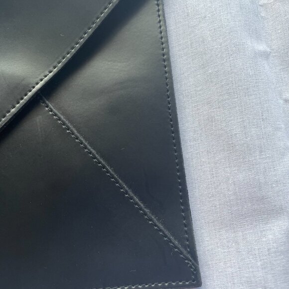 La Bagagerie Jean Marlaix Paris - Leather Envelope Clutch  $60 - Picture 6 of 14